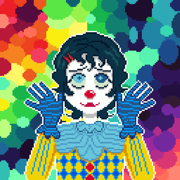 silly clown bckgwhite