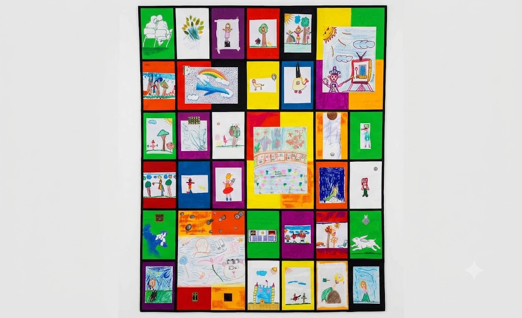 mural Henrique, netas e filho (100x128cm)