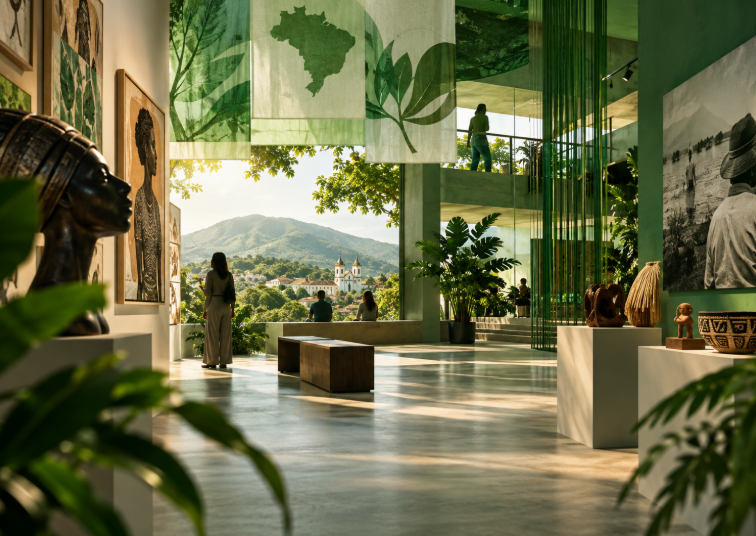 Galeria Verde com Arte e Paisagem